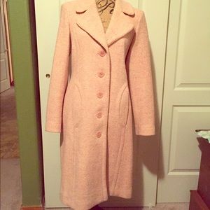 Light pink tweed dress coat