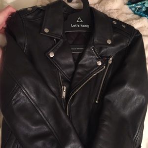 Blk leather jacket addtl photos