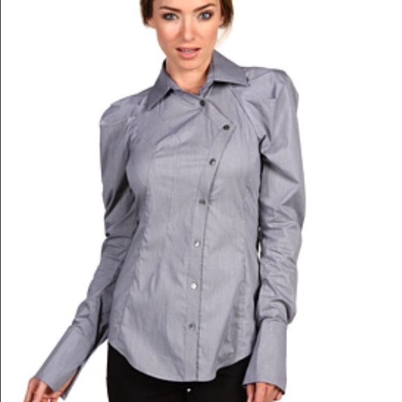 L.A.M.B. Grey assymetrical shirt