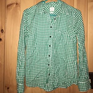 Plaid GAP shrunken boyfriend shirt (S)