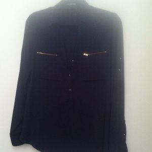 Express navy blouse