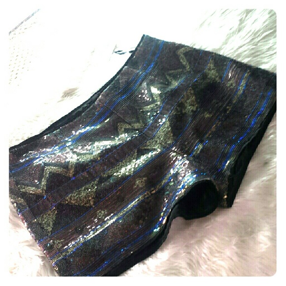 Sequined shorts