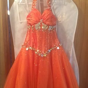 Orange prom dress (studio 17) size 0