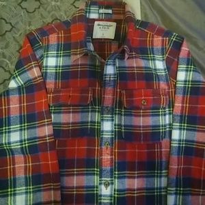 ABERCROMBIE & FITCH MEN'S FLANNEL SHIRT