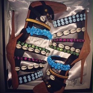 Beaded gladiator heels