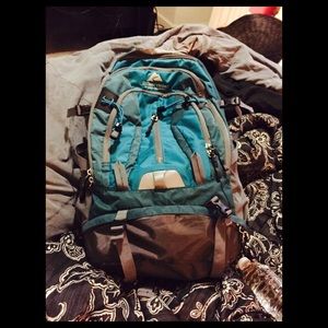 Aqua blue Ozark Trail 36L hiking day pack