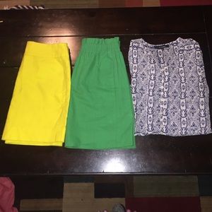 ⚠️LAST CALL: 2 j.crew skirts +  adorable top⚠️