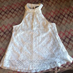 Lace Halter Top with Back Cut Out