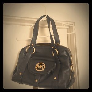 Michael Kors black leather purse