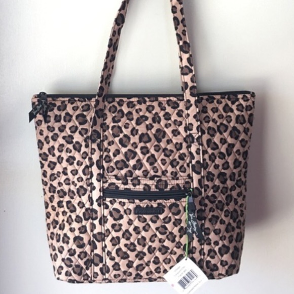 Vera Bradley leopard print villager tote