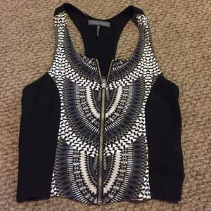 Zip up crop top