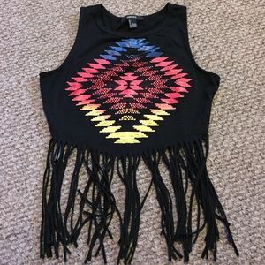 Fringe crop top