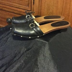 Kate Spade kitten heel clogs