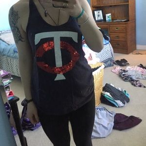 Twins baseball tank top