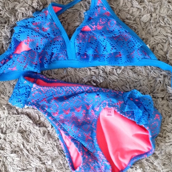 Pink and blue bathing suit