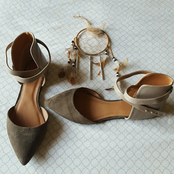 Charlotte Russe Shoes - Pointed Toe Ankle Strap D'orsay Flats