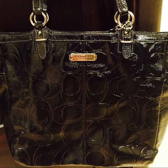 Black Patent Coach Purse