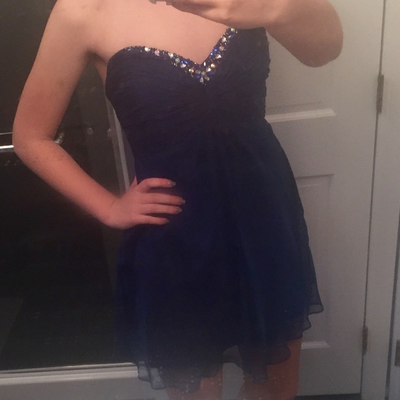 Alyce Navy Short Prom/Formal Dress