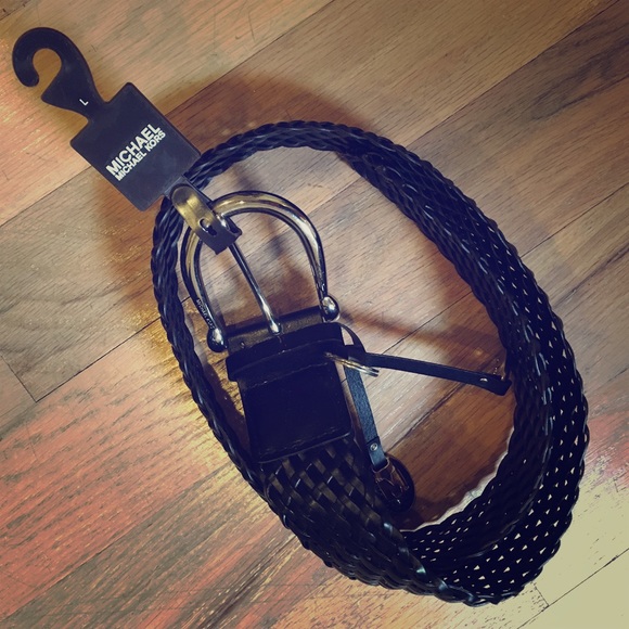 Michael Kors Black Leather Belt