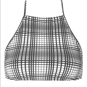 NWT Top Shop check bikini top