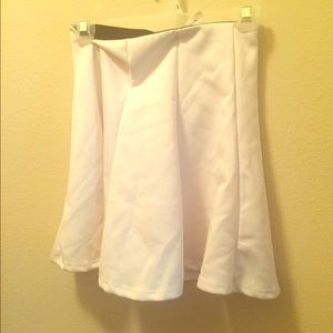 White skater skirt