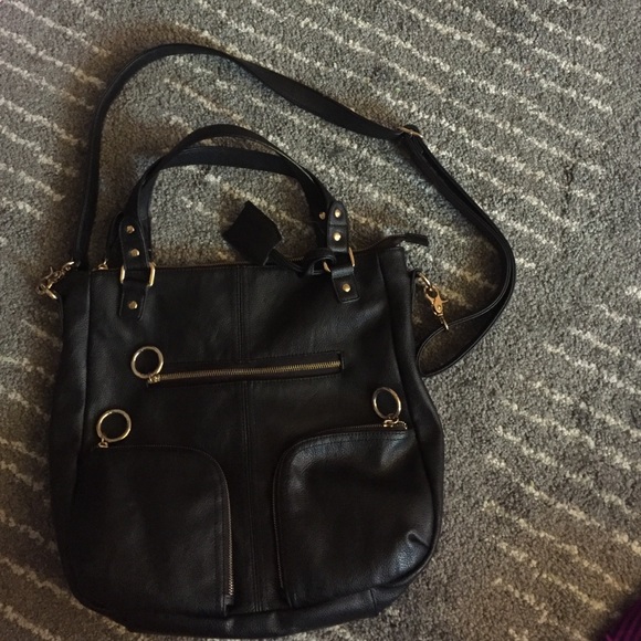 Black multi strap bag