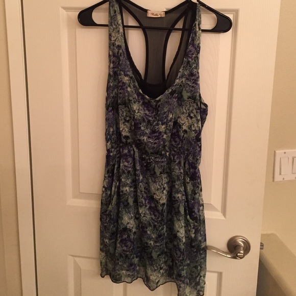 Green and blue dress