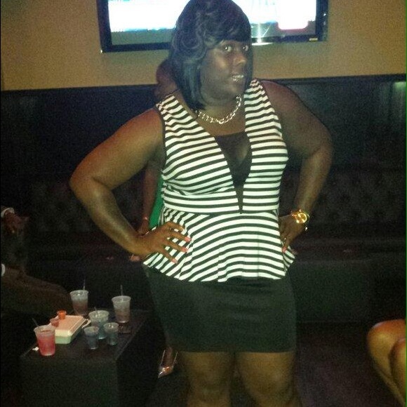 Black and white pinstripe dressed
