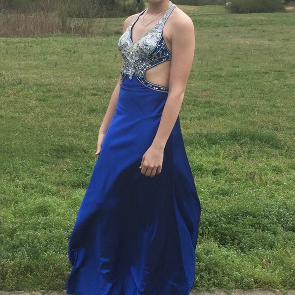 Royal blue prom dress