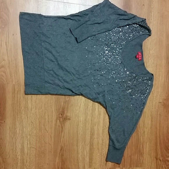 Grey sequined sweater