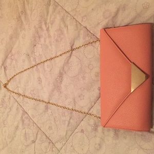 Pink and gold purse