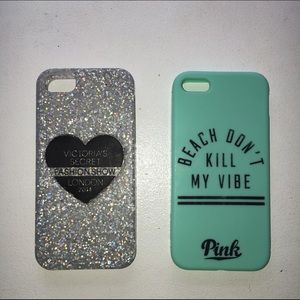 Two Victoria's Secret PINK Iphone 5/5s cases