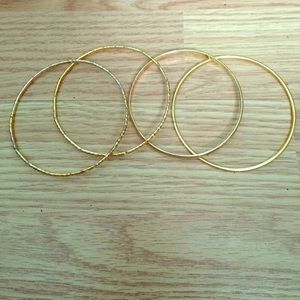 4 Gold plated bangles