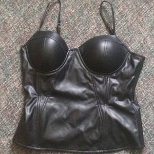 Charlotte Russe pleather bustier