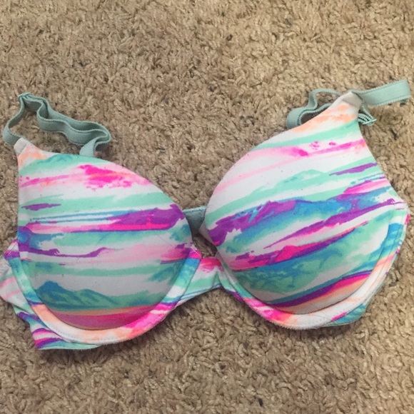 Pink push up bra