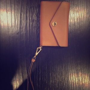 Michael Kors leather wristlet with phone & wallet