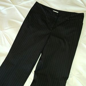 NY&CO stretch straight black pinstripe pants