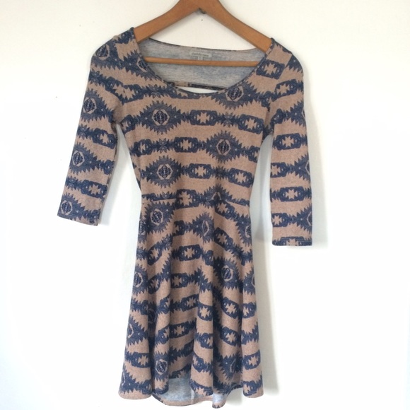 Charlotte Russe Dresses & Skirts - 💟Tribal Print Skater Dress w/Open Back💟