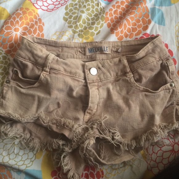 Rose colored Brandy Melville denim shorts