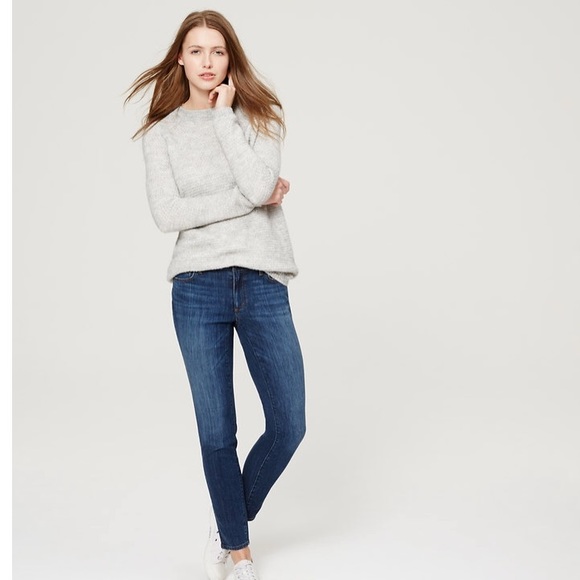 New LOFT Purple/Gray Wash Curvy Skinny Jeans