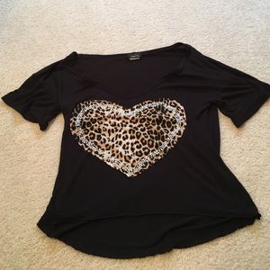 Black shirt with heart