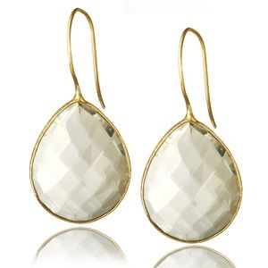 Anthropologie Crystal Quartz Earrings