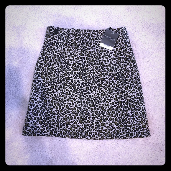 Topshop cheetah print skirt