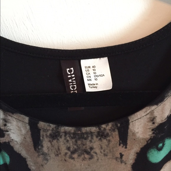 H&M Tiger eye black dress - Picture 3 of 3