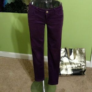 Purple skinny jeans