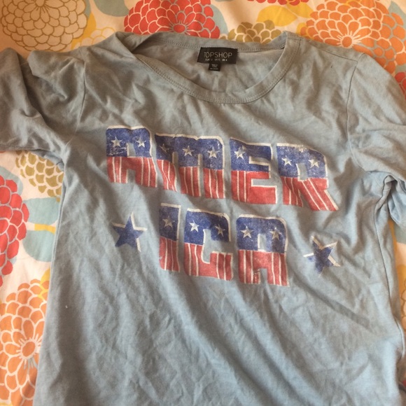 America top shop cropped t-shirt