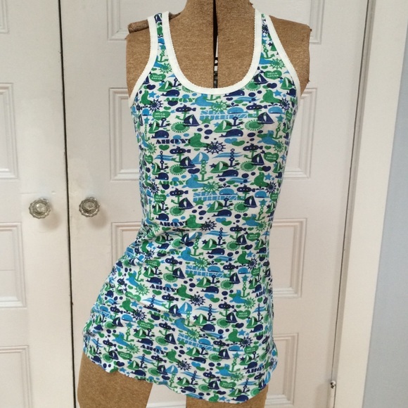 Cute Nautical Theme Junk Food Small tank top