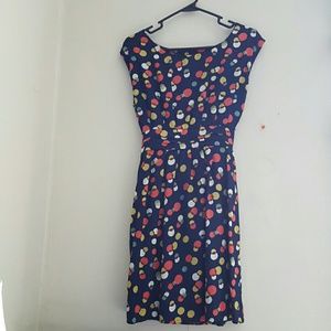 Navy polka dot dress