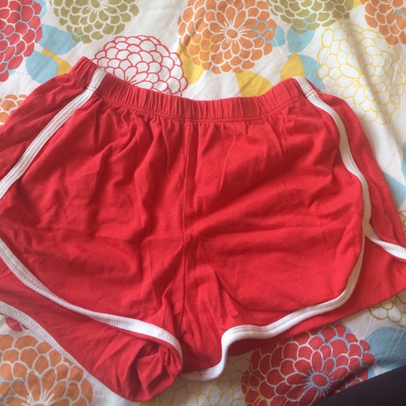 Brandy Melville red and white shorts