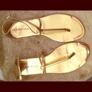 Rampage gold sandals size 8